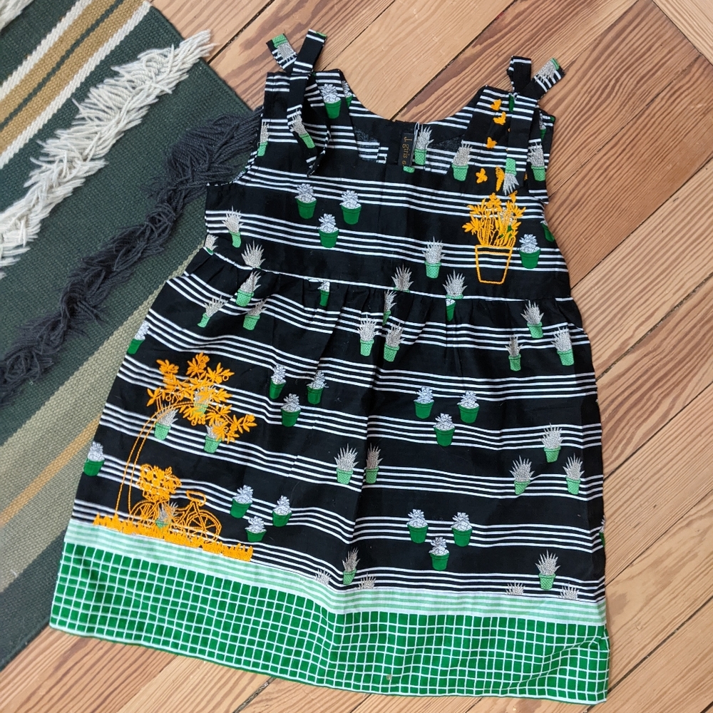 J. Girls summer embroidered dress